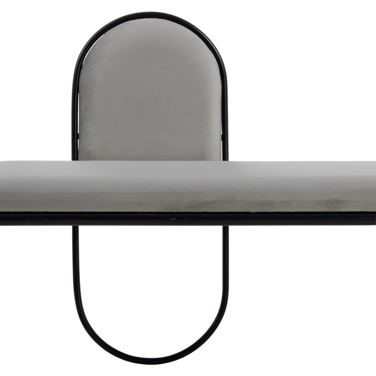 Taburete 110 x 40 x 68 cm Sintētiska Auduma Pelēks Metāls